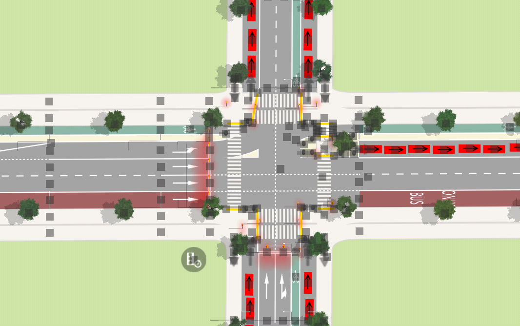 Protected bike/ped signal design