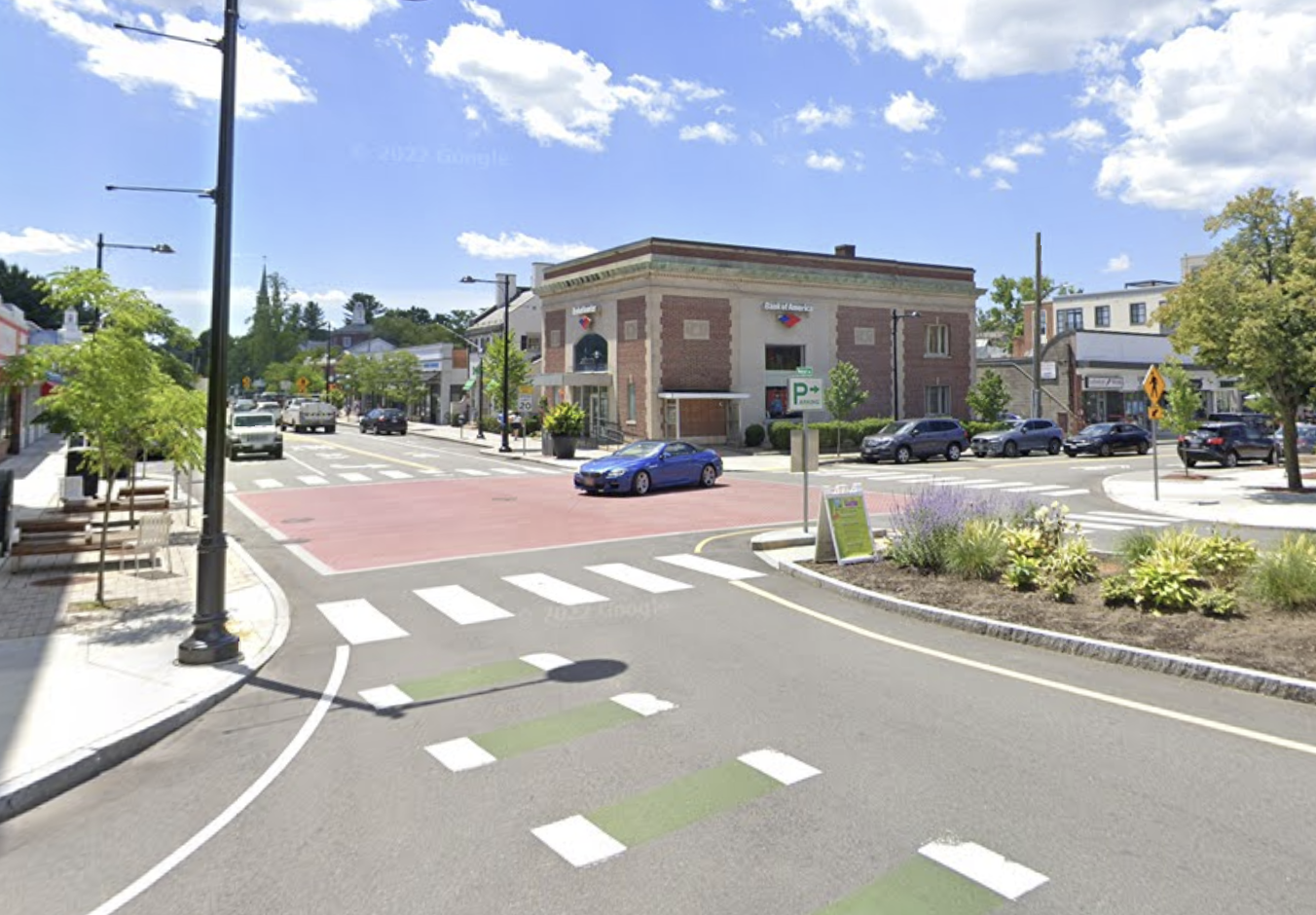Newton Intersection with Safer Crosswalks